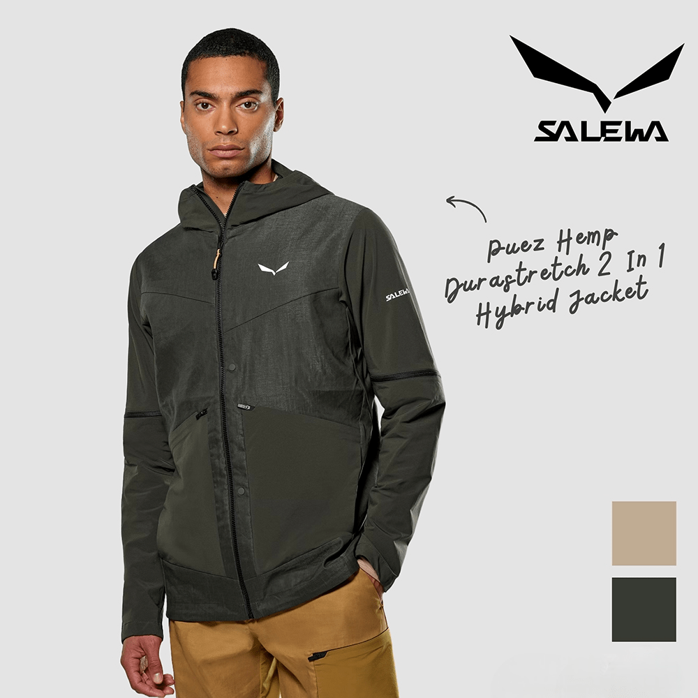 【SALEWA PUEZ HEMP DURASTRETCH 2IN1&nbsp;男款外套】
